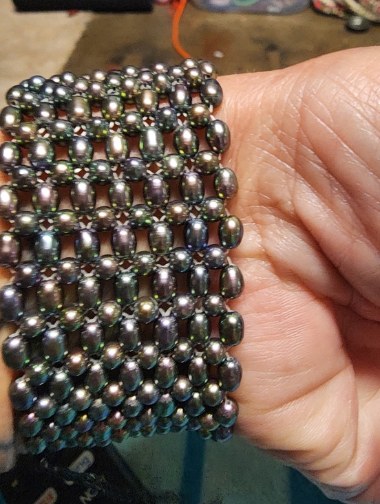 Honora Iridescent Multi-Strand Pearl Watch Bracelet - Lavender and Slate Tones main image 5